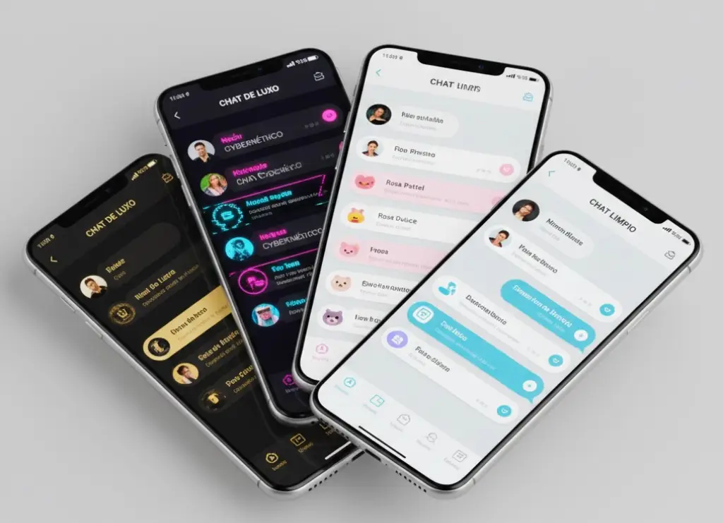 Concepto de privacidad y anonimato en WhatsApp Plus con iconos de candados y modo invisible