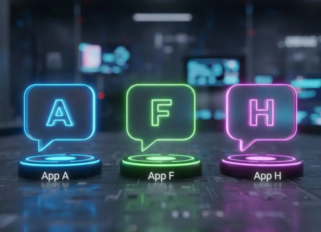 Comparativa de los logotipos de AlexMods y FouadMods para WhatsApp Plus